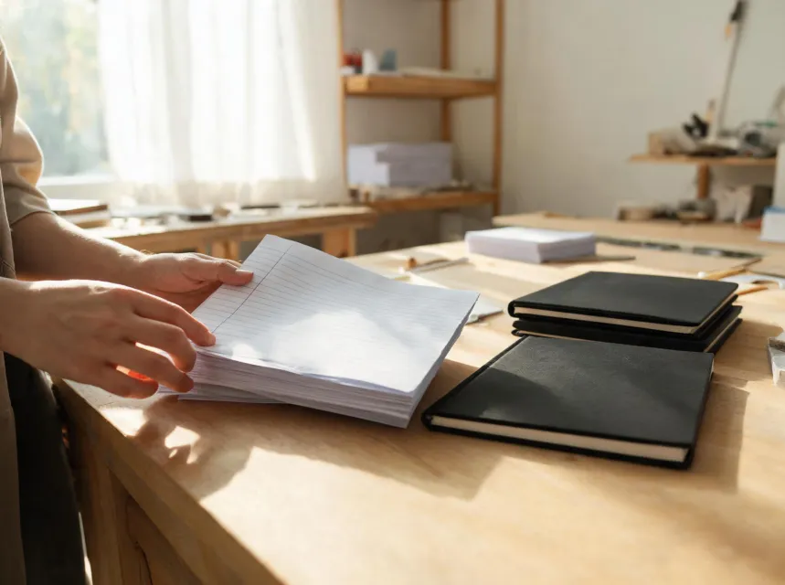 Notebook making and paper inspection